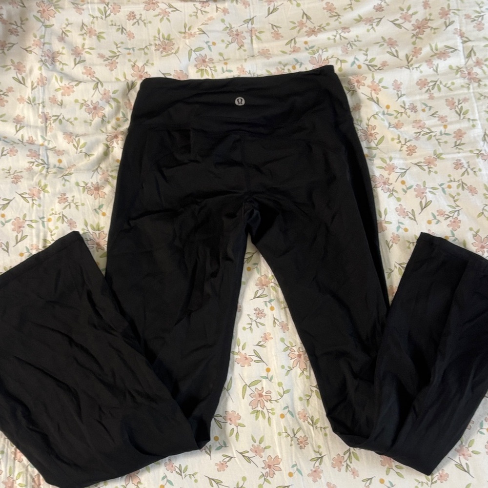 lululemon athletica Black mid rise flare Athletic Leggings